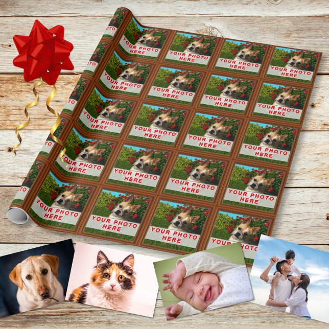 IHR FOTO Personalisierte Wrapping Paper Geschenkpapier (PHOTO Wrapping Paper. Dog Photo Wrapping Paper. Custom photo wrapping paper. Cat gift wrap, or pet.)