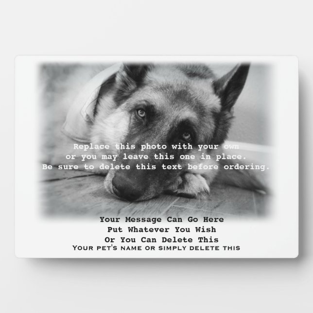 Ihr Foto Pet Loss Memorial Plaque Fotoplatte (Vorderseite)