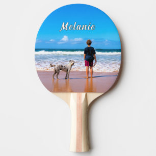 Ihr Foto Ping Pong Paddle mit Individuelle Name Tischtennis Schläger