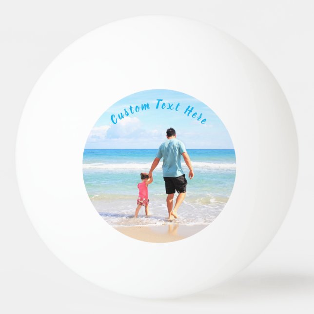 Ihr Foto Pong Ball mit benutzerdefiniertem Text Tischtennisball (Vorderseite)