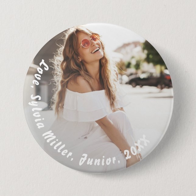Ihr Foto | Schaltfläche "personalisiert School Fot Button (Vorderseite)