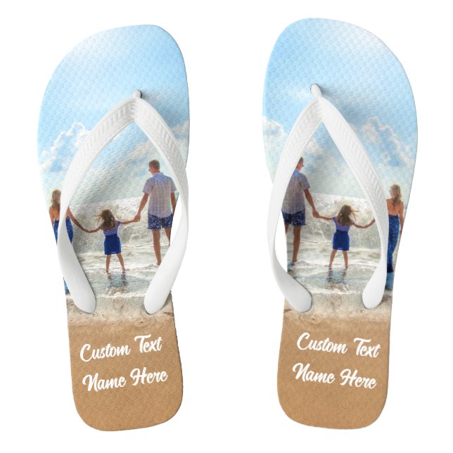 Ihr Foto spiegelt Flops mit benutzerdefiniertem Te Flip Flops (Fußbett)