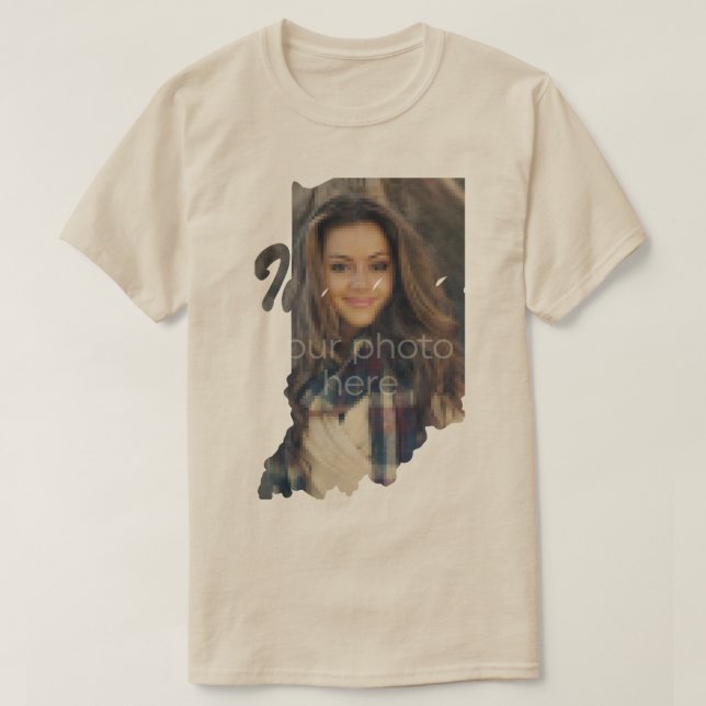 IHR FOTO Staat von Indiana Form T - Shirt (Design vorne)