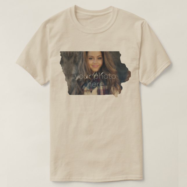 IHR FOTO Staat von Iowa Form T - Shirt (Design vorne)