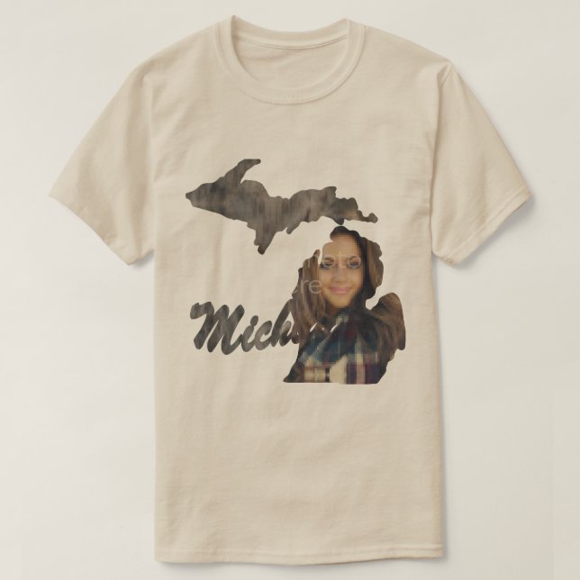 IHR FOTO Staat von Michigan Form T - Shirt (Design vorne)