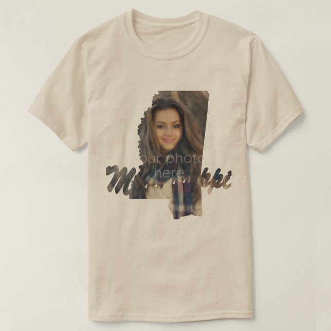 IHR FOTO Staat von Mississippi Form T - Shirt (Design vorne)