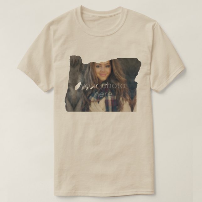 IHR FOTO Staat von Oregon Form T - Shirt (Design vorne)