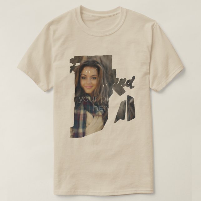 IHR FOTO Staat von Rhode Island Form T - Shirt (Design vorne)