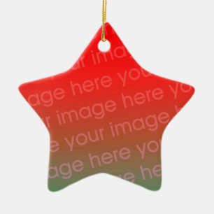 Ihr Foto Star Form Weihnachtsgeschmuck Vorlage Keramikornament