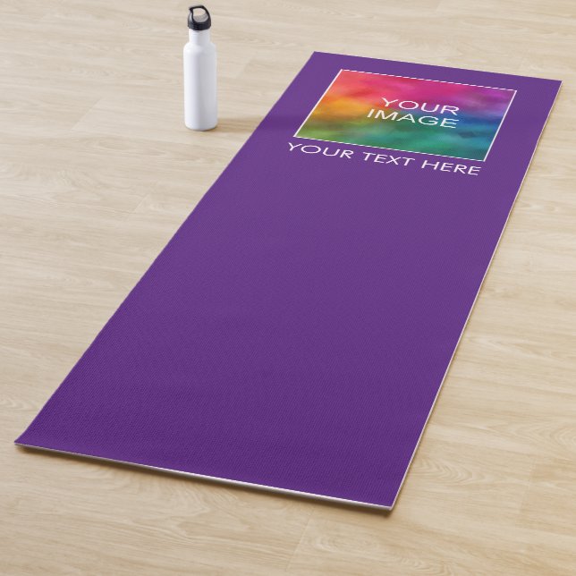 Ihr Foto Text Hier Vorlage Royal Lila Fitness Yogamatte (Beispiel)