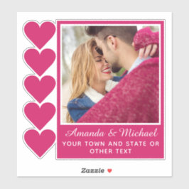 IHR FOTO & TEXT mit Herz-Aufkleber Aufkleber