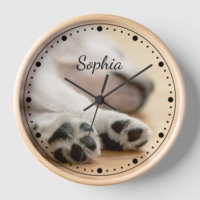 Ihr Foto, Text und jede farbgepunktete Uhr (Vorderseite)