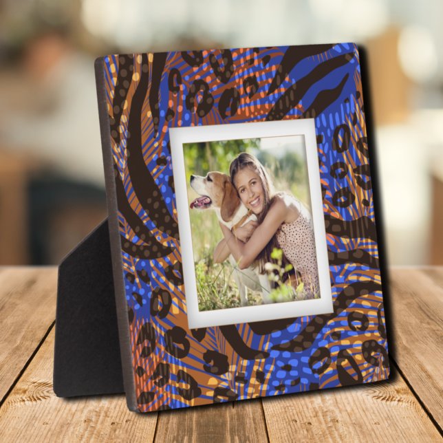 Ihr Foto Tiermuster Frameless Easel Back Fotoplatte (Your Photo Animal Pattern Frameless Easel Back Plaque)