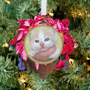 Ihr Foto - Traditionelle jährliche Geschenke Poins Ornament Karte