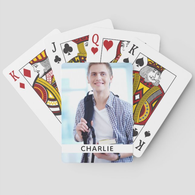 Ihr Foto und Ihr Name spielen Karten Spielkarten (Rückseite)