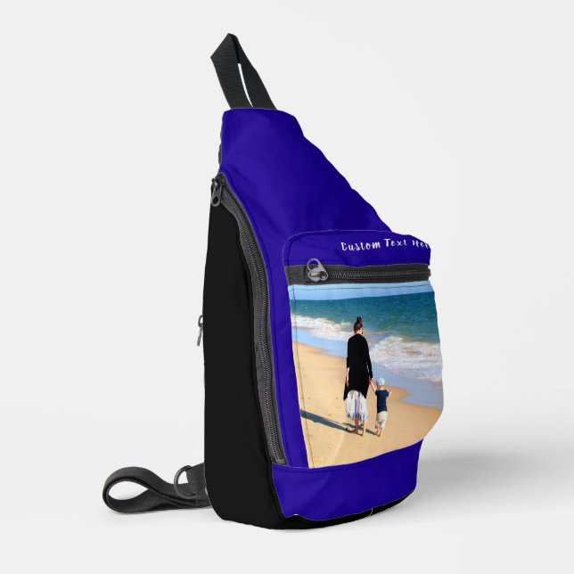 Ihr Foto und Ihr Personalisierter Sling-Beutel mit Crossbody Bag (Linke Seite)