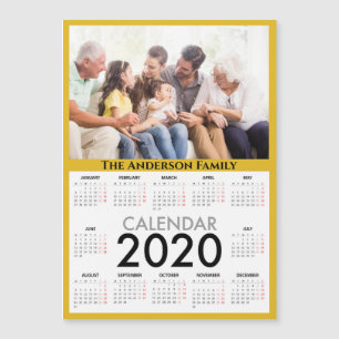 Ihr Foto und Name Anpassbar im Kalender 2020 Magnetkarte
