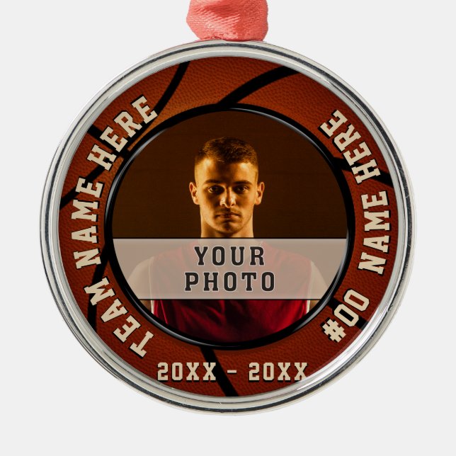 Ihr FOTO und personalisierten Ornament Aus Metall (Vorne)