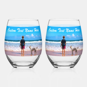 Ihr Foto und Personalisiertes Geschenk für benutze Weinglas Ohne Stiel