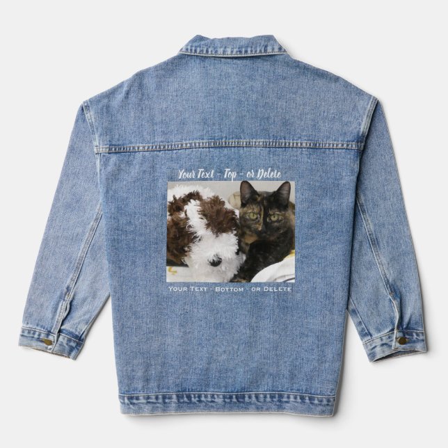 IHR FOTO und TEXT, blau Jeansjacke (Rückseite)