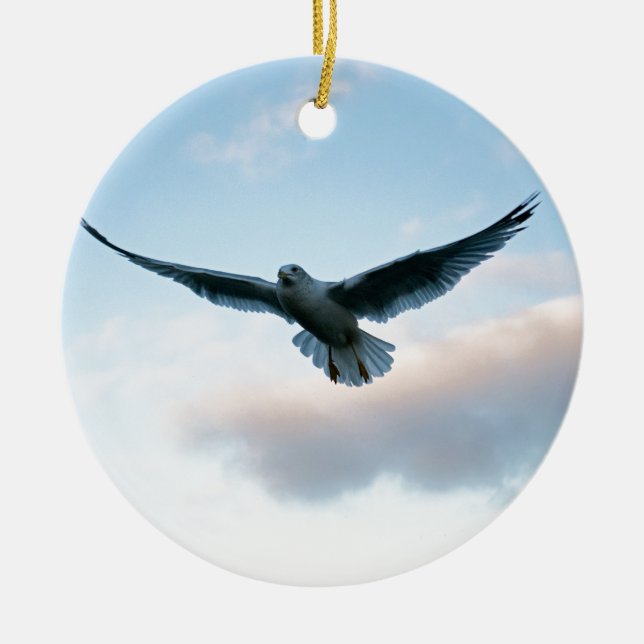 Ihr freies gerade wie Jonathan Livingston Keramikornament (Vorne)