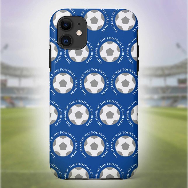 Ihr Fußballteam in Blau Case-Mate iPhone Hülle (Von Creator hochgeladen)