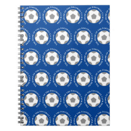 Ihr Fußballteam in Blau Notizblock