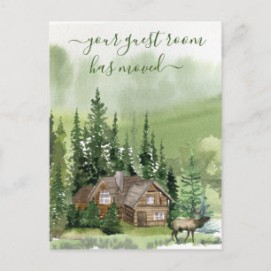 Ihr Gästezimmer hat den Bergwald der Cabin verscho Ankündigungspostkarte