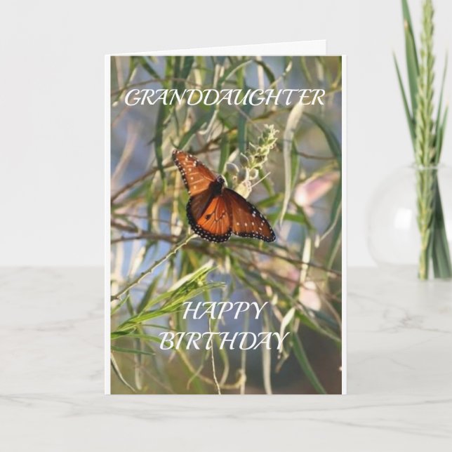 **IHR GEBURTSTAG** "GRANDDAUGHTER" KARTE (Vorderseite)