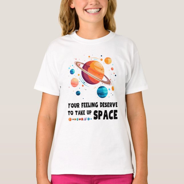 Ihr Gefühl verdient es, Platz zu nehmen T-Shirt (Vorderseite)