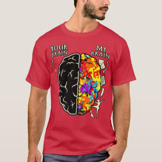 Ihr Gehirn Mein Gehirn ADHD Awareness Orange Ribbo T-Shirt