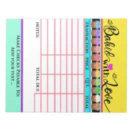 Ihr Gepäck mit Liebe-Rechnung Notepad Notizblock