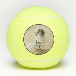 Ihr Gerahmtes Foto & Text Personalisiert Tennisbal Tennisbälle
