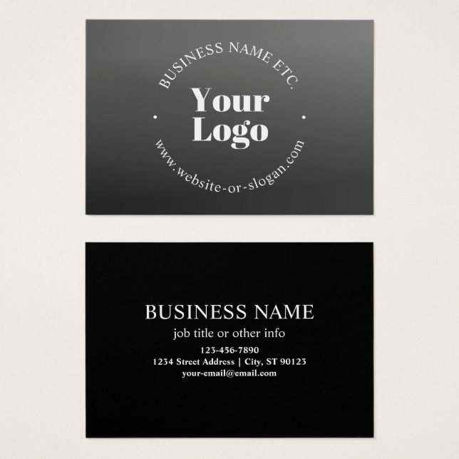 Ihr Geschäft-Logo oder Design & bearbeitbarer Text (Vorne & Hinten)