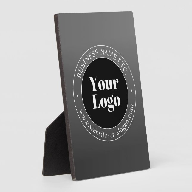 Ihr Geschäft-Logo oder Design & bearbeitbarer Text Fotoplatte (Seite)
