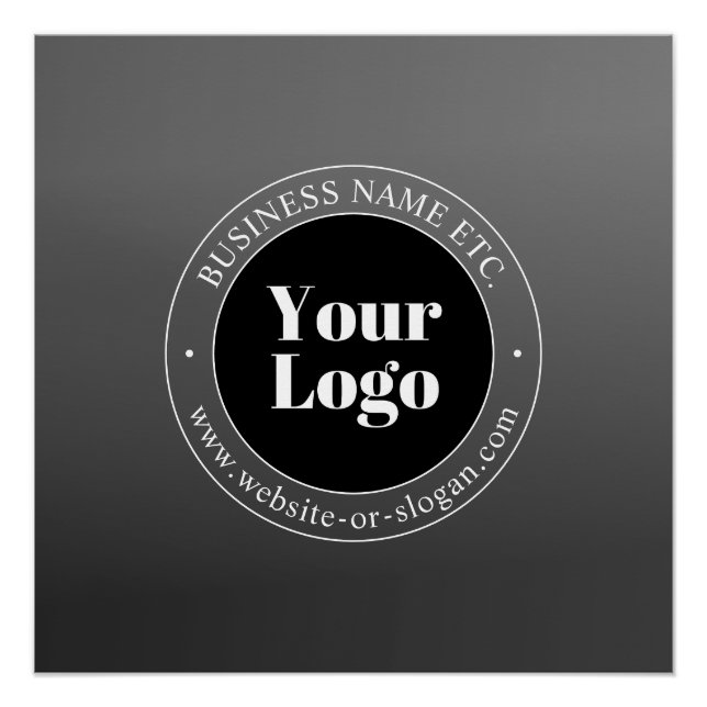 Ihr Geschäft-Logo oder Design & bearbeitbarer Text Poster (Vorderseite)