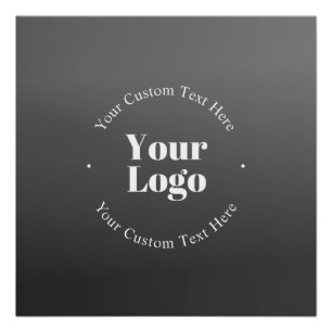 Ihr Geschäft-Logo oder Design & bearbeitbarer Text Poster