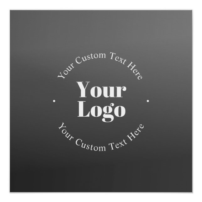 Ihr Geschäft-Logo oder Design & bearbeitbarer Text Poster (Vorderseite)