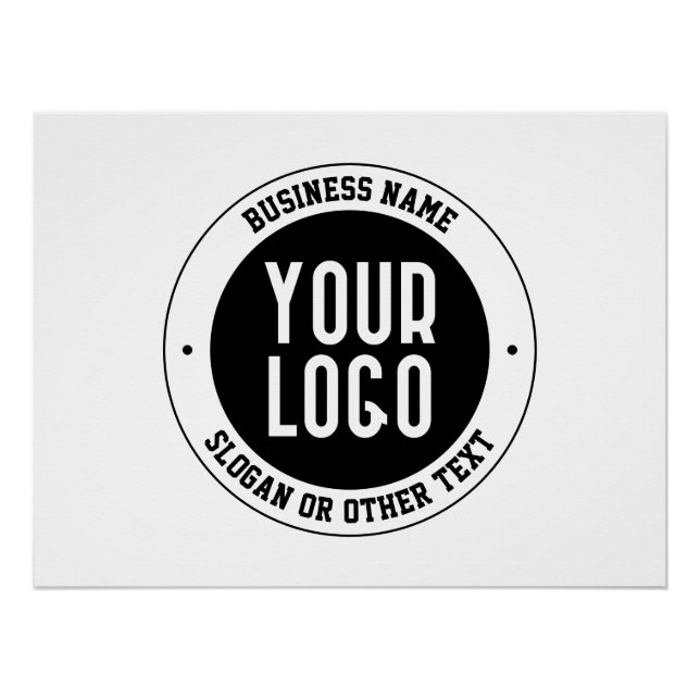 Ihr Geschäft-Logo oder Design | Fett editierbarer  Poster (Vorderseite)