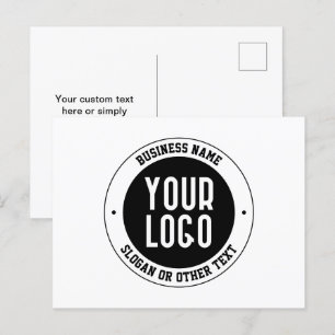 Ihr Geschäft-Logo oder Design Fett editierbarer Postkarte