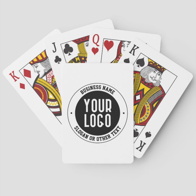 Ihr Geschäft-Logo oder Design | Fett editierbarer  Spielkarten (Rückseite)