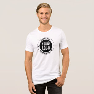 Ihr Geschäft-Logo oder Design   Fett editierbarer  Tri-Blend Shirt