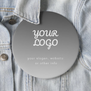 Ihr Geschäft-Logo & Text   Dunkelgrauer Ombre  Button