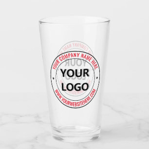 Ihr Geschäft Logo Text Werbeglas Beispiel Glas