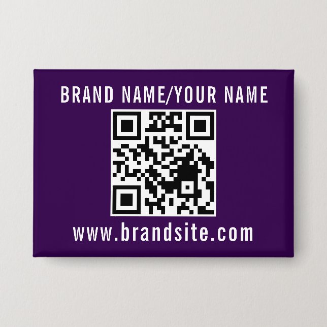 Ihr Geschäft QR-Code-Vorlagendesign für Werbezweck Button (Vorderseite)