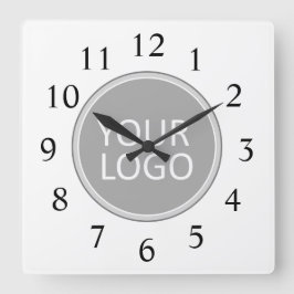 Ihr Geschäfts-Logo-förderndes Unternehmen Quadratische Wanduhr