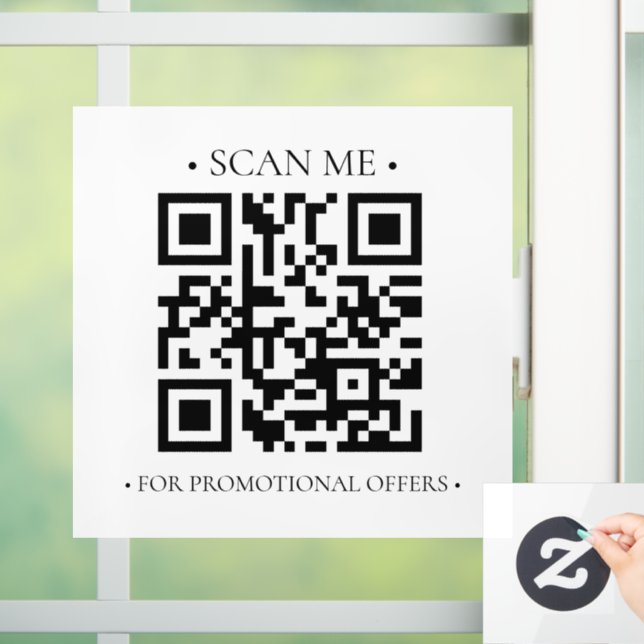 Ihr Geschäfts-QR-Code Fensteraufkleber (Zuhause)