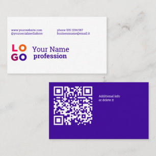 Ihr Geschäftslogo Benutzerdefinierter QrCode Indig Visitenkarte