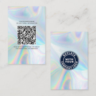 Ihr Geschäftslogo und DIY-Holografischer QR-Code Visitenkarte