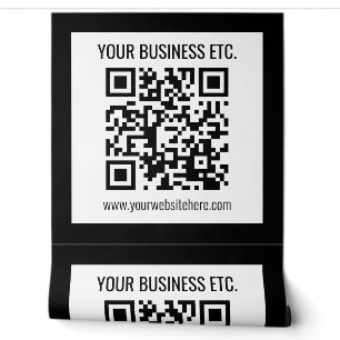 Ihr Geschäftsname & editierbarer QR-Code Tapete